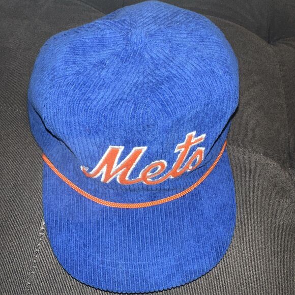 VTG 90s NEW YORK METS CORDUROY SNAPBACK HAT BDA SPORTS STARTER CORD - Picture 3 of 8